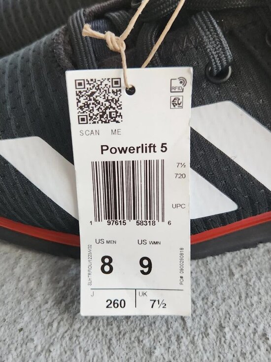 Adidas Powerlift 5 Weightlifting Men\'s Shoes Size 8 Black Red IH8238 main image 16